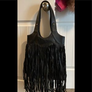 Cute faux leather fringe bag…